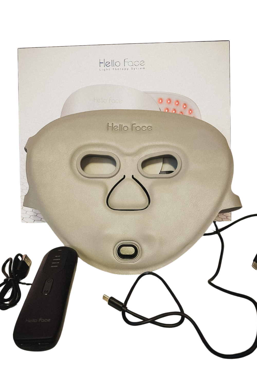 Hello Face LED Light Therapy Mask - 4 Soothing Light Modes for Relaxation and Radiance